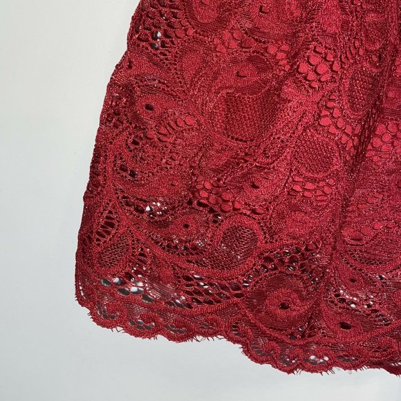 Lulus Red Lace Skater Style Dress - Picture 5 of 5
